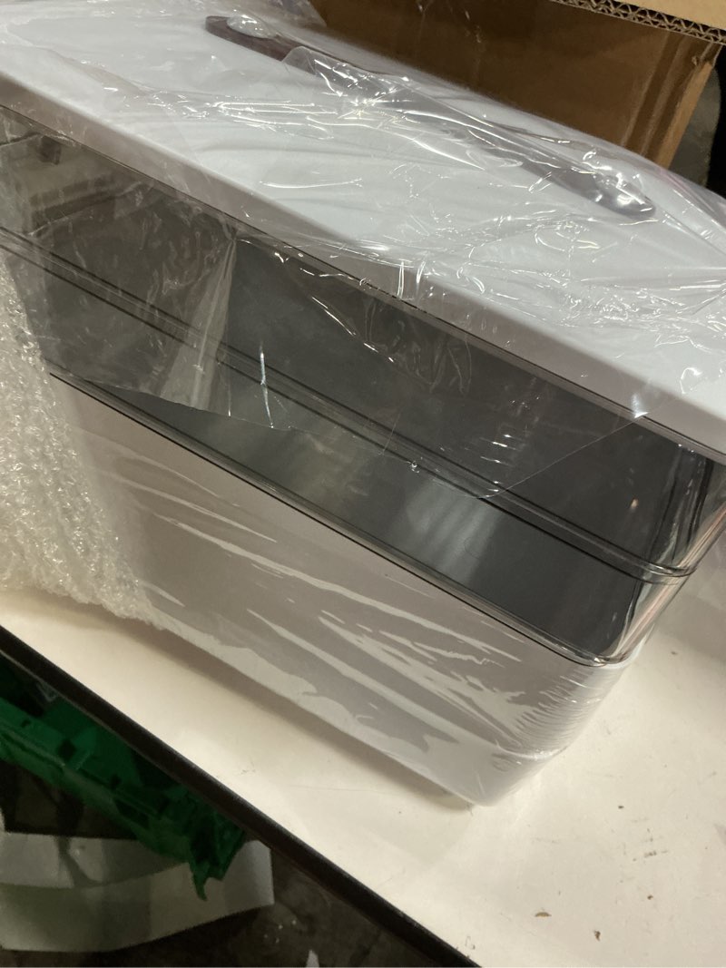 Condition photo showing As Is for CTIME 3-Tier Medicine Organizer - Portable Medicine Cabinet with Leather Handle, Empty First Aid Kit for Home