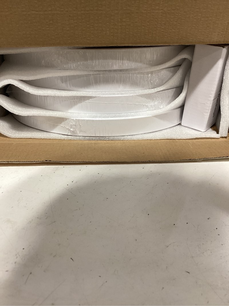 Condition photo showing Good Condition for 4pk 12 inch led flush mount ceiling light, 24w, 2520lm, 3000k/4000k/6000k cct selectable, 0.9inch super slim led ceiling light fixtures, low profile round flat panel light for bedroom,kitchen,hallway white 12 inch 4pk