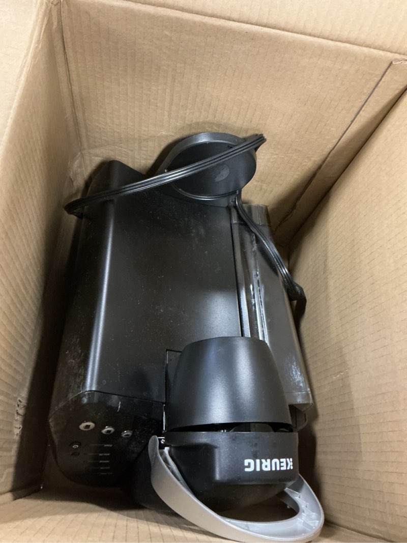 Condition photo showing As Is for Keurig K-Elite Single Serve K-Cup Pod Coffee Maker, with Strength and Temperature Control, Iced Coffee Capability, 8 to 12oz Brew Size, Programmable, Brushed Slate