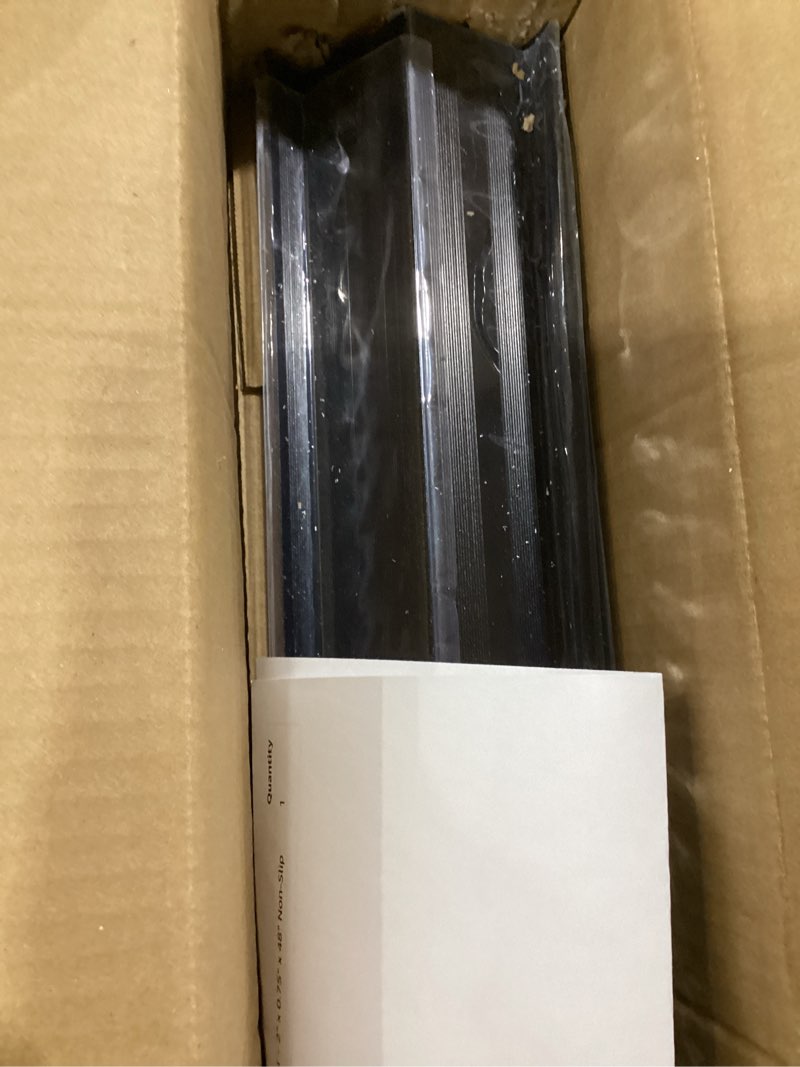 Condition photo showing Good Condition for 10 pcs aluminium alloy stair nosing protector - 2" x 0.75" x 48" non-slip strips for stairs & pool edge (black)