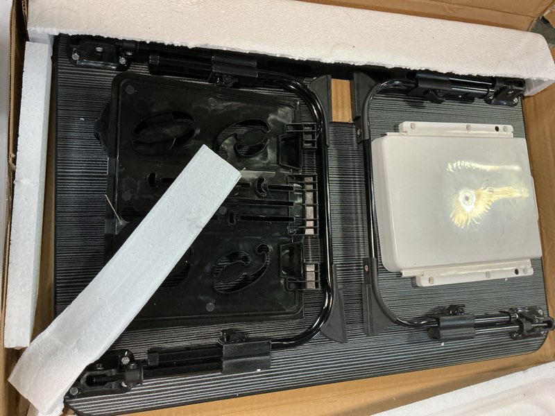 Condition photo showing Good Condition for Laptop Desk for Bed Height Adjustable, Lap Bed Table with USB/Storage Drawer/Cup Holder/Tablet Stand/Book Shelf, Foldable Breakfast Tray Portable for Reading Writing, Sofa & Floor, Black