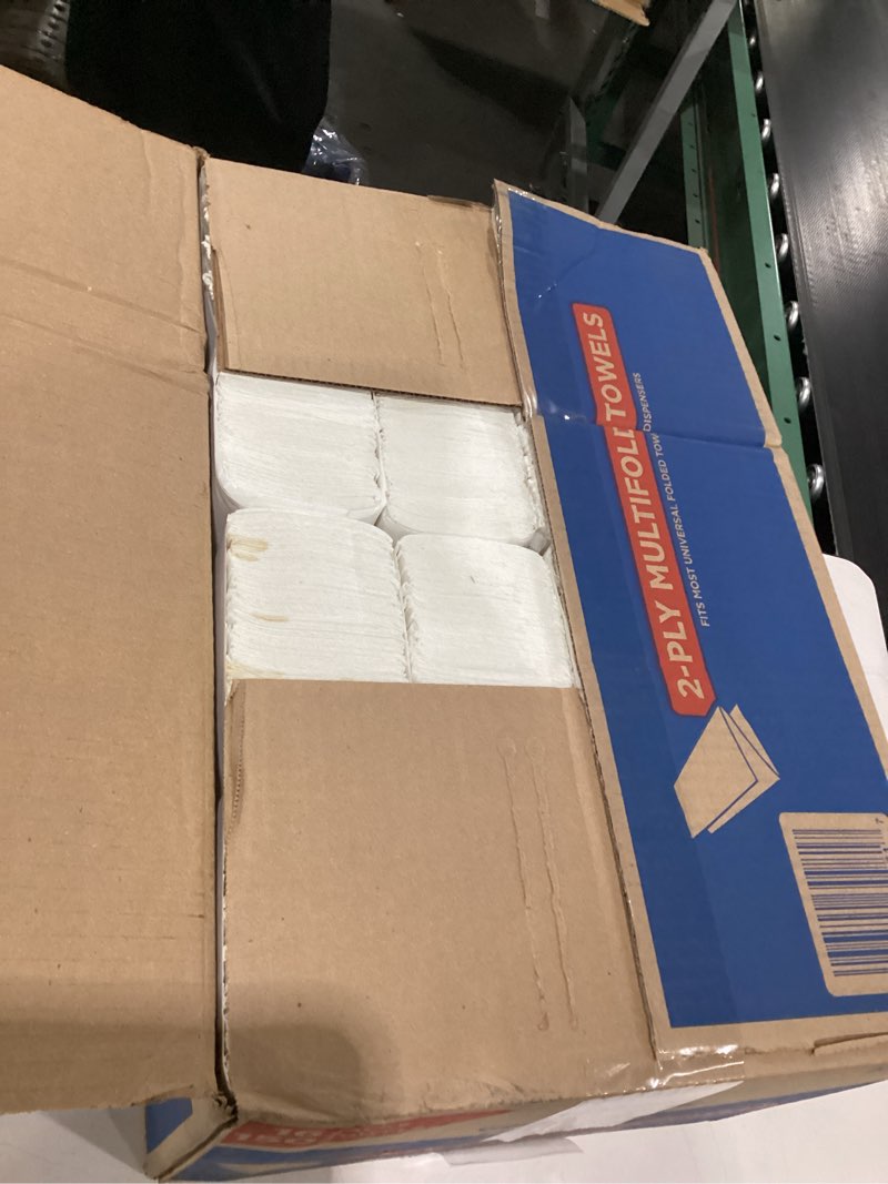 Condition photo showing As Is for georgia-pacific professional series premium 2-ply multifold paper towels by gp pro (georgia-pacific)  white  2344214  150 towels per pack  16 packs per case
