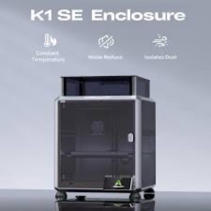 Official Creality Customized 100% Fit Transparent Black K1 SE Enclosure, Dustproof Cover Tent Consta