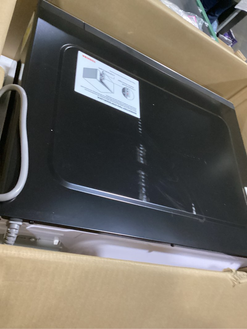 Condition photo showing As Is for TOSHIBA ML4-EM22PAIT(SS) Countertop Microwave Oven with Sensor Cook, 6 Auto Menus, Origin Inverter, Child Lock, 2.2 Cu Ft for Large Family, 16.5 Inch Removable Turntable, 1200W, Stainless Steel Inverter-2.2 Cu.Ft.