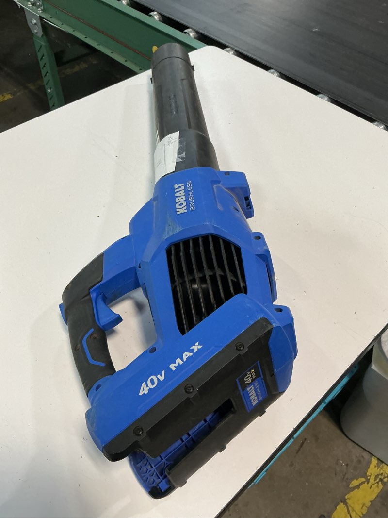 Condition photo showing As Is for kobalt gen4 40-volt 520-cfm 120-mph battery handheld leaf blower 4.0 ah  
