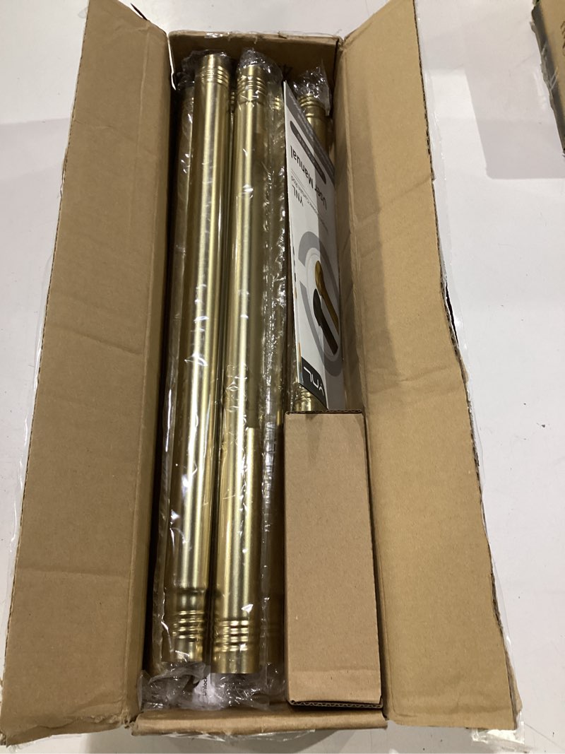 Condition photo showing New/Like New for ynl tension shower curtain rod 34-96 inches?2.8-8ft) adjustable spring shower rod no drilling, non-slip, never rust, stainless steel, suitable for bathroom window kitchen, gold gold l:34-96"