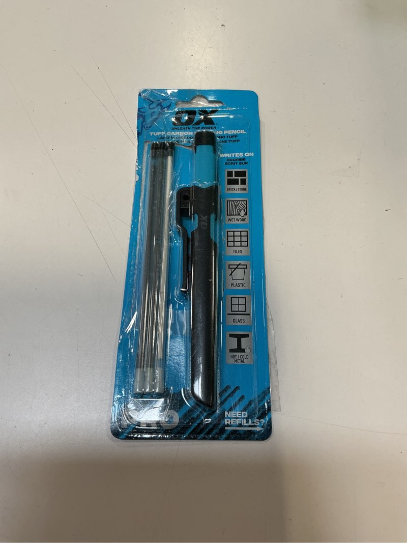 Condition photo showing New/Like New for OX Tools Carpenter Pencils Mechanical Set – Heavy Duty Construction Pencil with Belt Clip, Sharpener, Holder & 4 Refillable 2.8mm Leads – Precision Mechanical Carpenter Pencil - Woodworking Pencils OX Carpenter Pencil + 4 Leads