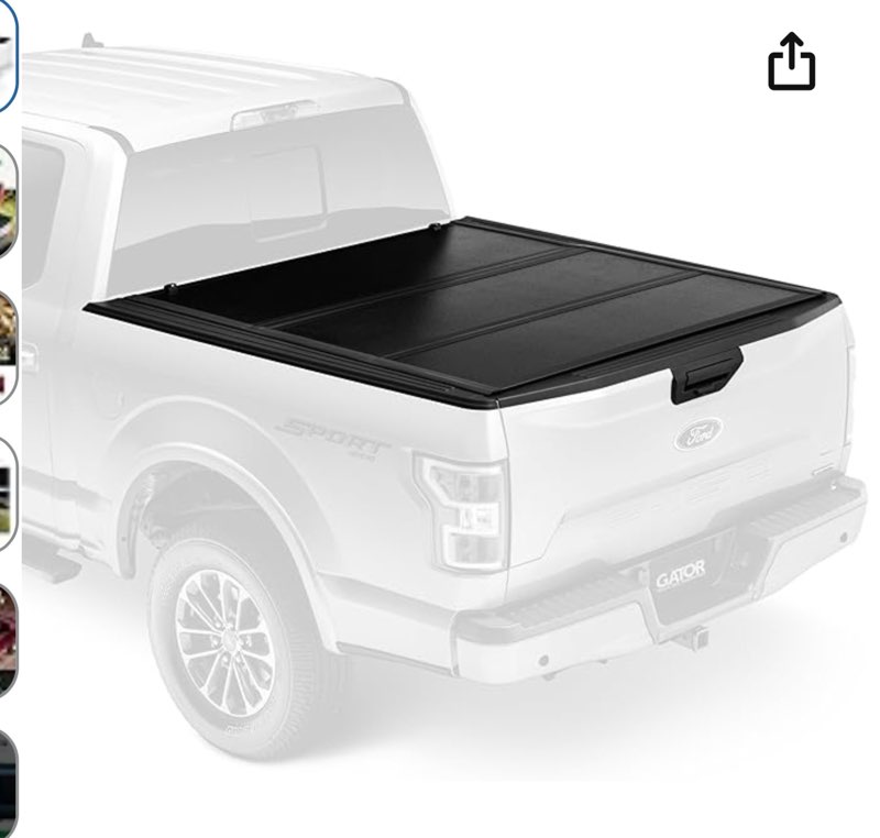 gator efx hard tri-fold truck bed tonneau cover - heavy-duty truck bed protection - durable aluminum panels - hard folding tonneau cover - 2019-2026 dodge ram 1500 - 5'7" bed
