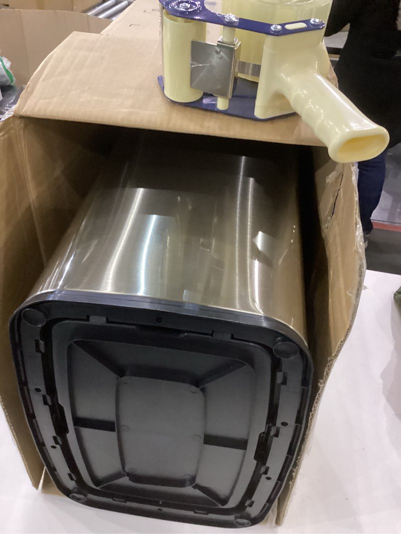 Condition photo showing Good Condition for NINESTARS DZT-50-28 Automatic Touchless Motion Sensor Rectangular Trash Can, 13 Gal, Black Trim