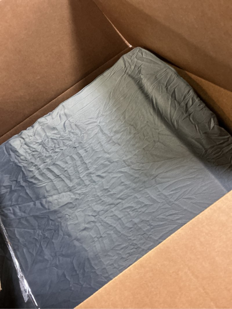 Condition photo showing As Is for ENITYA Toddler Travel Bed – Portable Foldable Soft Foam Floor Bed for Kids 1–4yr, No Assembly, Washable Cover, Built-in Safety Rails, Compact for Travel & Home Use, Grey