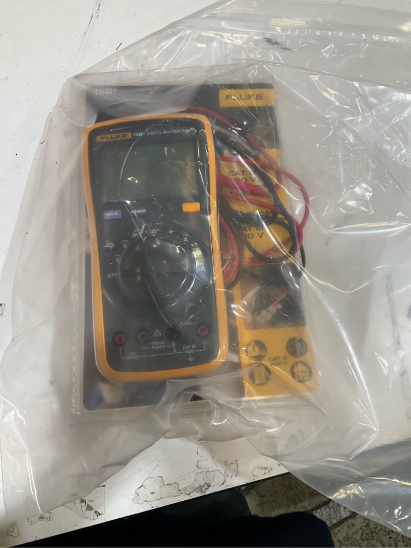 Condition photo showing As Is for fluke 15b+ 1000 v lcd multimeter