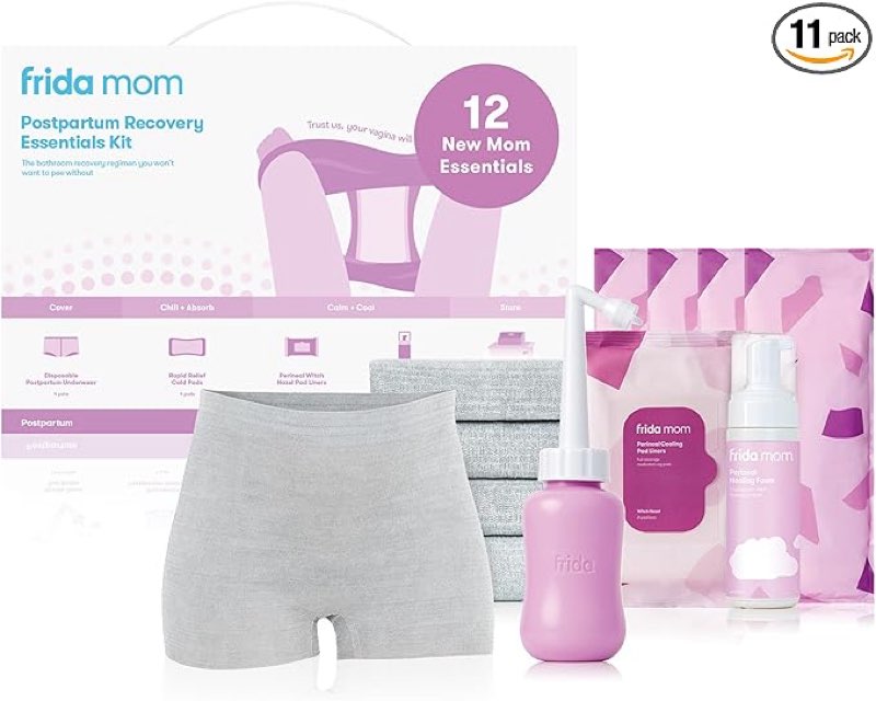 frida mom postpartum recovery essentials kit + frida baby essentials kit
