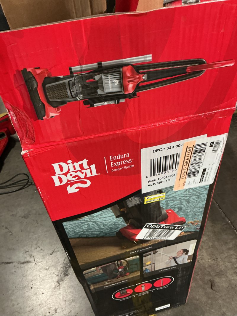 Condition photo showing As Is for dirt devil upright vacuum cleaners - hepa filtration worn /demagned