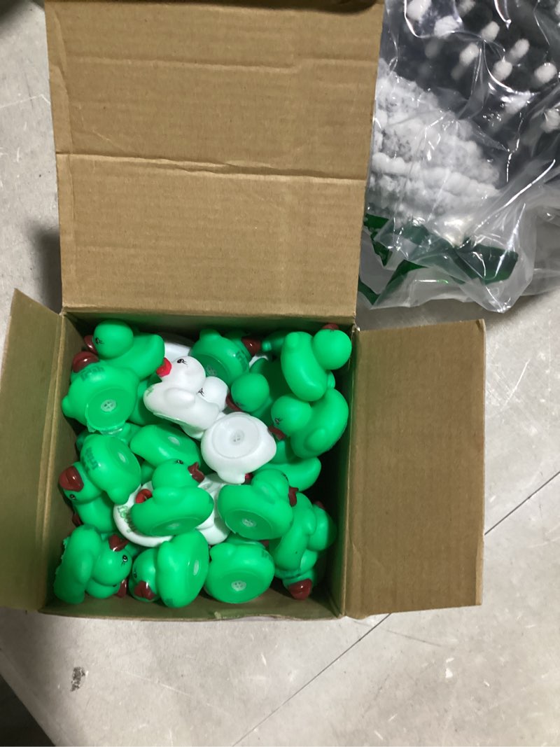 Condition photo showing New/Like New for jenaai 100 pcs valentine's day bath toys ducks assorted pink red white mini rubber ducks toy bulk small tiny ducky for valentines classroom exchange gifts party favors 100 valentine's day