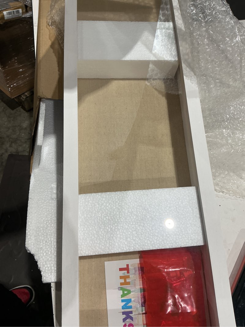Condition photo showing Good Condition for freezing point shadow box frame 8x25 flower shadow box pin display case cabinet picture frame with linen back memorabilia awards medals badge bouquet wedding memory box for keepsakes long white white 8×25