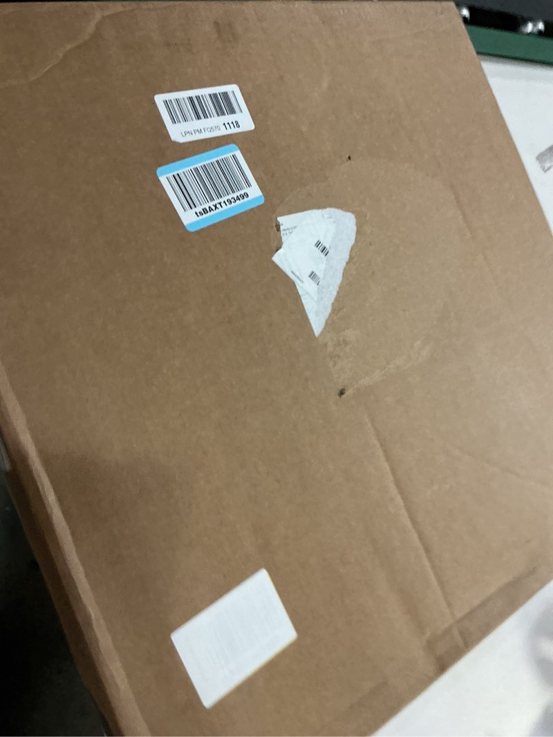 Condition photo showing New/Like New for Household Essentials Jamestown Square Side End Table with Storage Shelf Rustic Slate Concrete and Black Metal