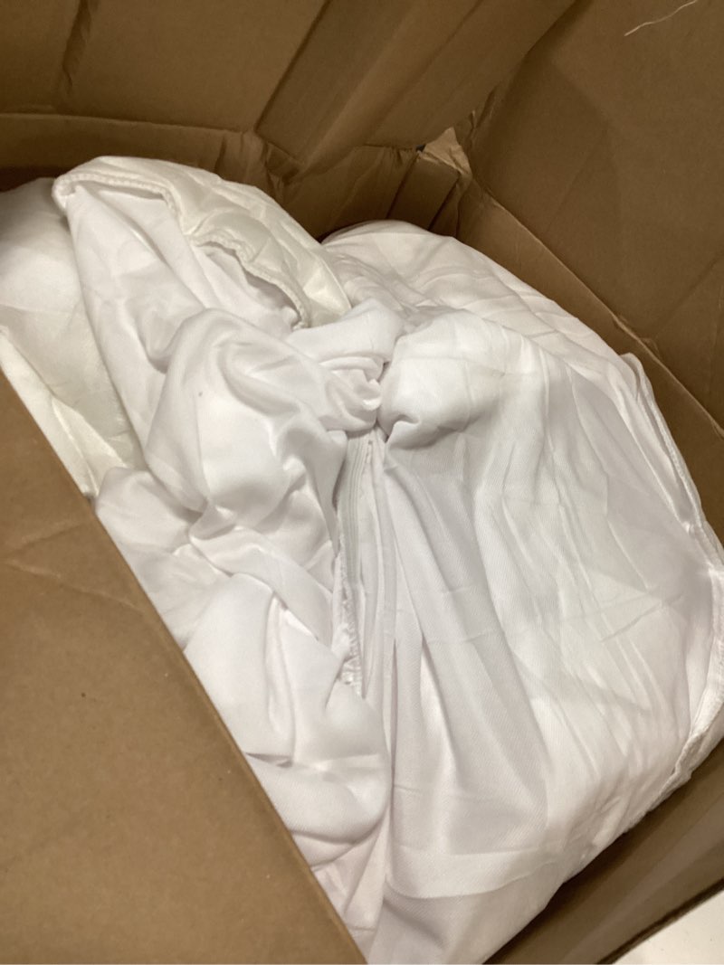 Condition photo showing As Is for SLEEP ZONE Quilted Fitted King Size Mattress Pad Cover - Soft Fluffy Pillow Top Bed Mattress Topper Deep Pocket 8-21 inch, King Classic Mattress Pad King