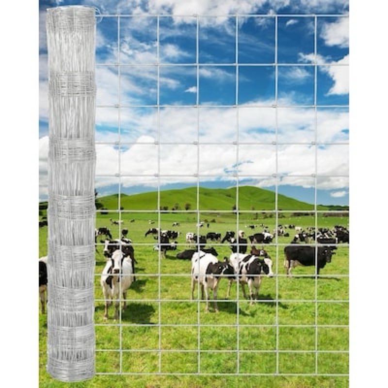 Garvee Cattle Fence 4ft x 328ft - Heavy Duty Galvanized Wire Fence & Chain Link Fence for Hog, Goat,