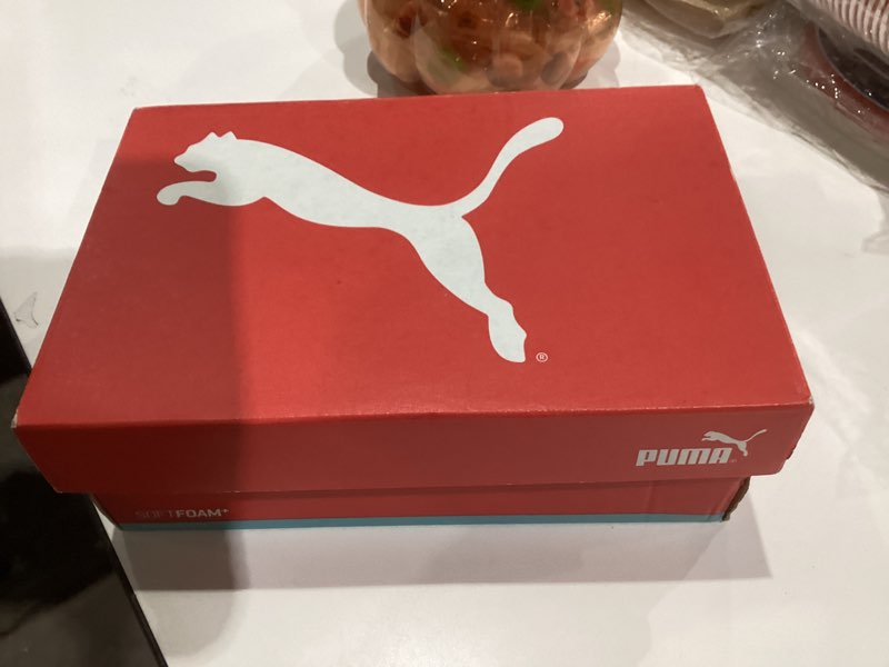 Condition photo showing New/Like New for PUMA Cross Training Shoes Axelion Mesh Sneaker, 11 US Unisex Little Kid, Poppy Pink White-pinktastic