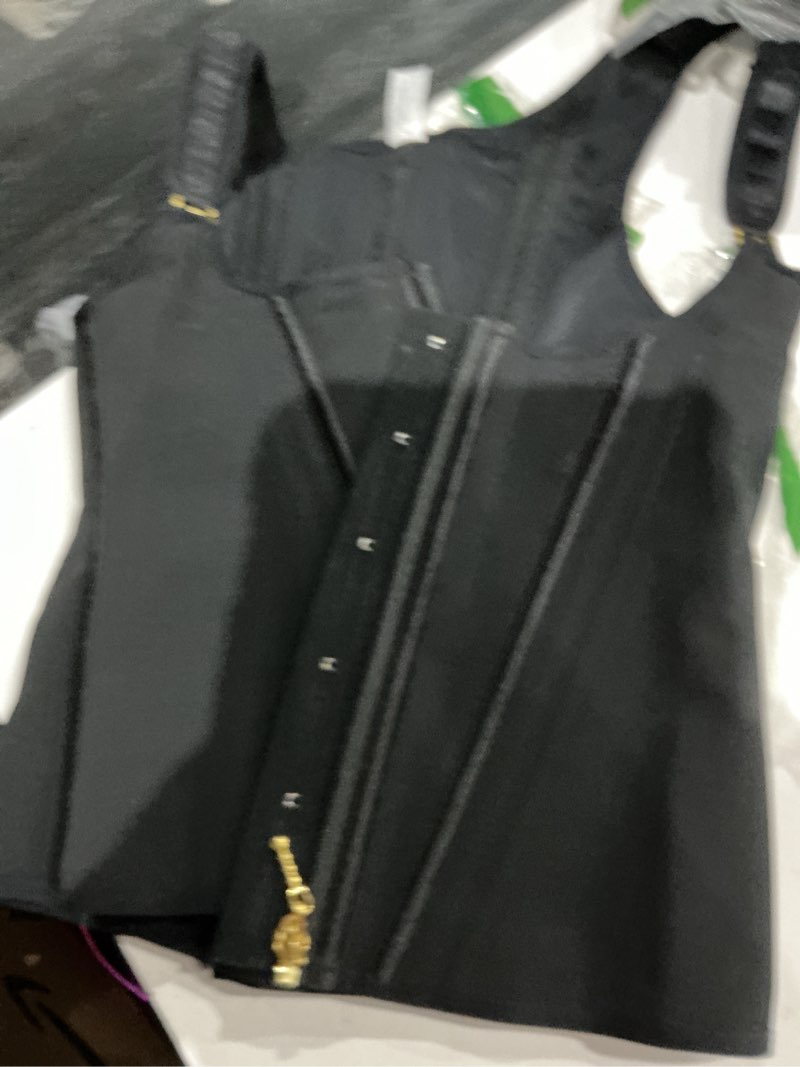 Condition photo showing Good Condition for shapshe waist trainer for women, tummy control sports girdle, workout body shaper with adjustable shoulder strap black large