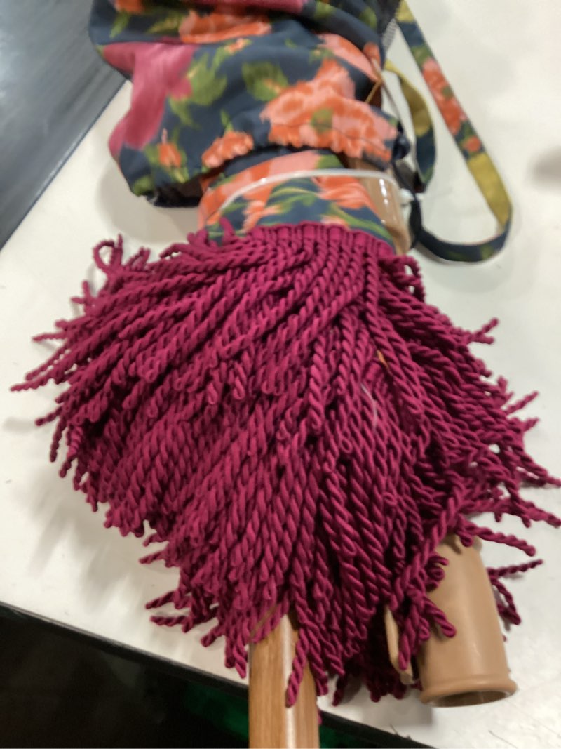 Condition photo showing New/Like New for 6' round floral beach umbrella with fringe burgundy - threshold™