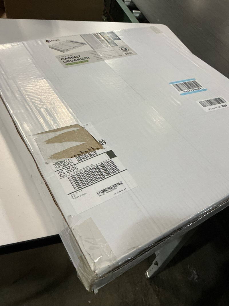 Condition photo showing New/Like New for HOLDN’ STORAGE Pull Out Cabinet Organizer, Heavy Duty Caddy w/Lifetime Limited Warranty -20”W x 21”D - Requires At Least 21-1/4” Cabinet Opening, Steel Metal Cabinet Drawers Slide Out, Chrome 20"W x 21"D