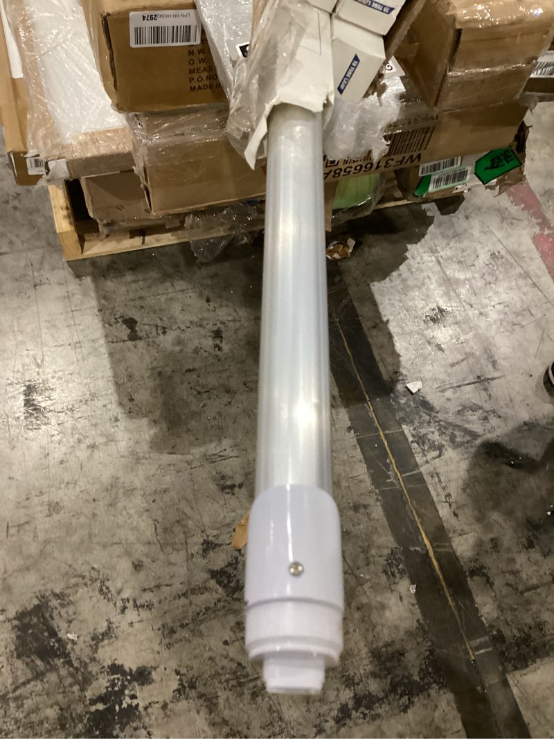 Condition photo showing Good Condition for r17d/ho 8ft led shop bulb, rotating base led tube light, 6000k clear lens, dual-ended power bulb lights, non-dimmable, 2 pin, ballast removed, (replacement for f96t12/cw/ho 110w fluorescent light) clear cover single row 4 count