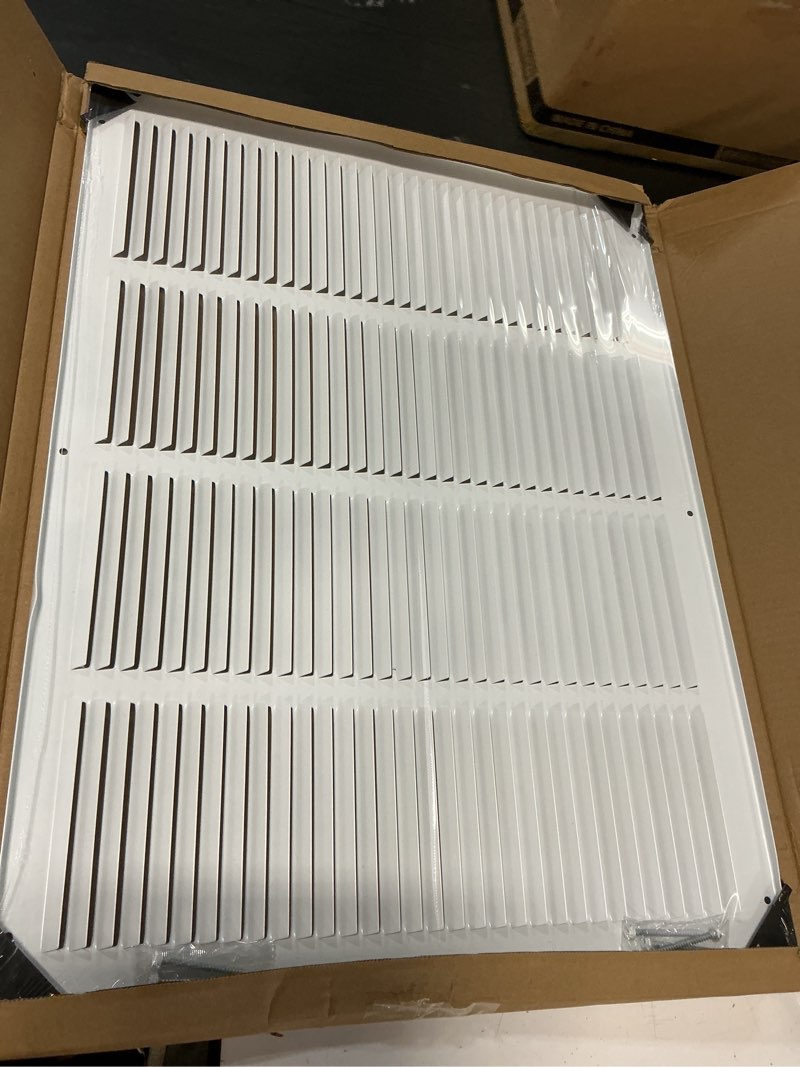 Condition photo showing New/Like New for Fits 22x16 Duct Opening | Steel Return Air Grille by Handua | Vent Cover Grill for Sidewall and Ceiling | White | HVAC Cold Air Intake Grille | Outer Dimensions: 23.75"W X 17.75" 1 22"W x 16"H [Duct Opening]