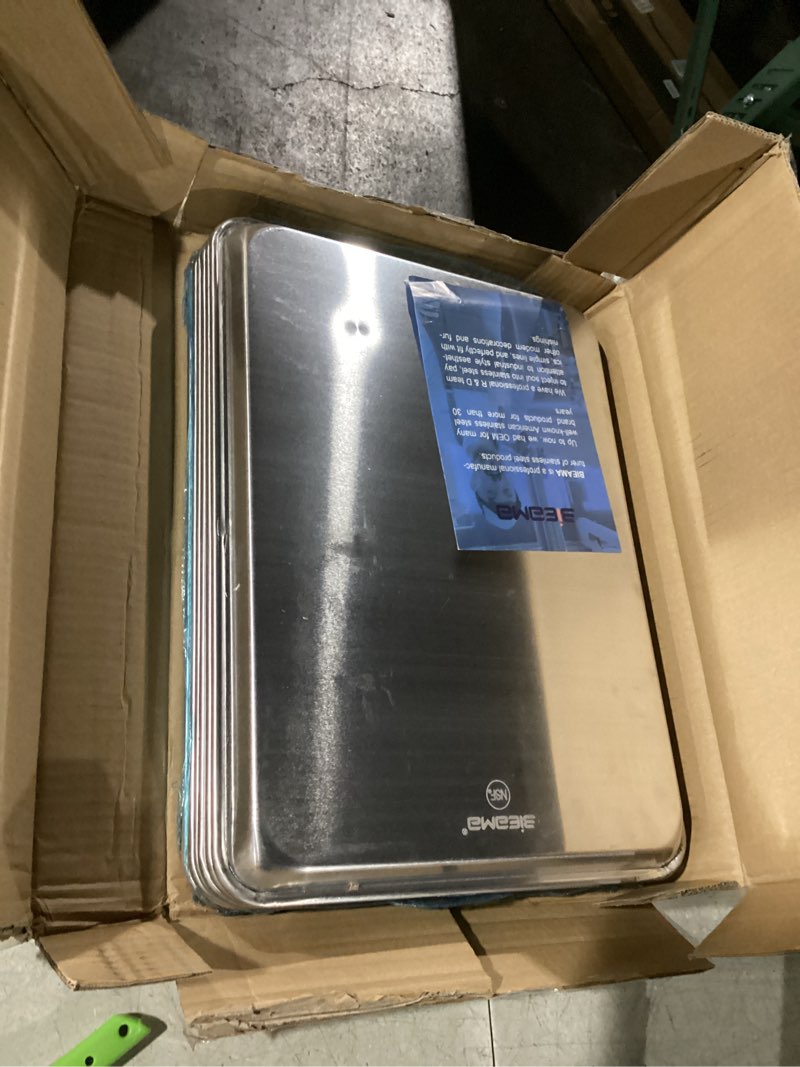 Condition photo showing Good Condition for 6 Pack Half Size Baking Sheet Pan Aluminum Commercial Pan for Oven Freezer Bakery Hotel Restaurant 18" × 13" 6PACK Half Size 18"×13"