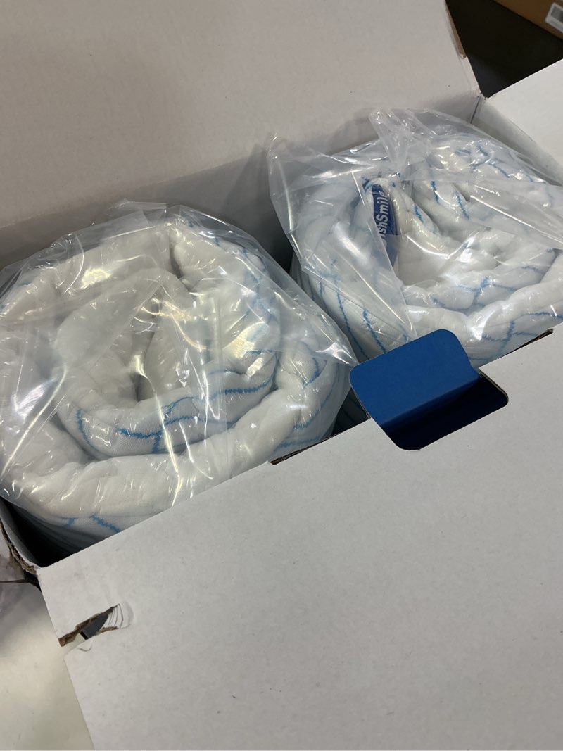 Condition photo showing New/Like New for Cooling King Size Pillows, Pillow King Size Set of 2 Shredded Memory Foam, Cool Cold for Sleeping with Zipper, Adjustable Firmness to Hot, Side, Back and Stomach Sleepers, 2 Pack, 20x36 Cooling Blue Cover King (Pack of 2)