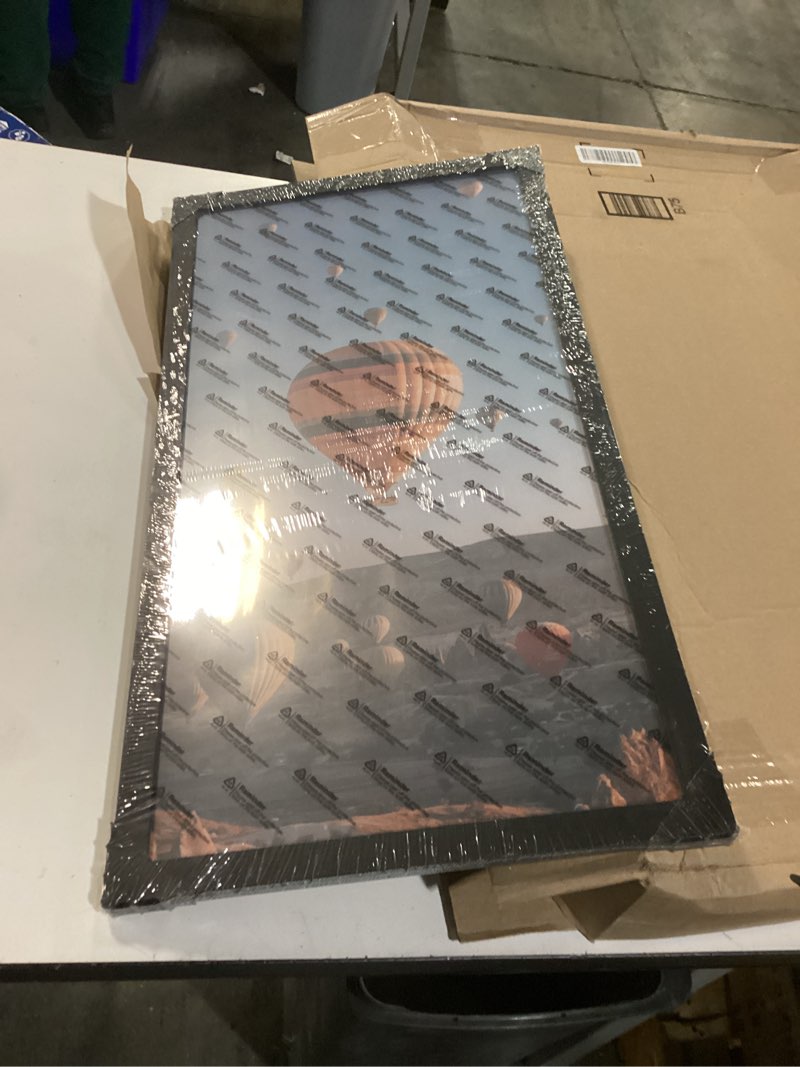Condition photo showing New/Like New for 12x24 Picture Frame Black for Wall Mounting, Horizontal and Vertical Formats for Wall Hanging, Wood 12x24 Frame, Black, 1 Pack 1 12x24