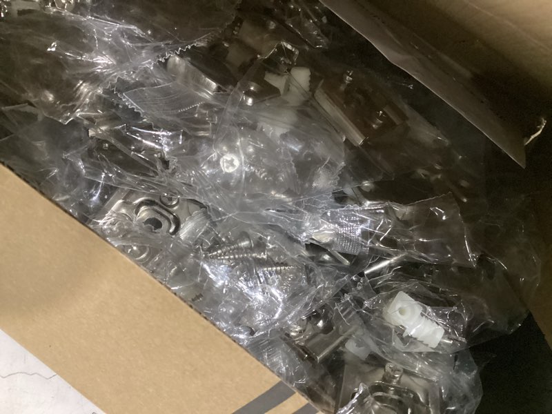 Condition photo showing New/Like New for chibery 50 pack 3/4" overlay 4d soft close concealed hinges for face frame door, adjustable closing speed, smooth slow self close hinges, satin nickel, 105° open angle stainless steel cabinet hinges 3/4 inch overlay 50 pack