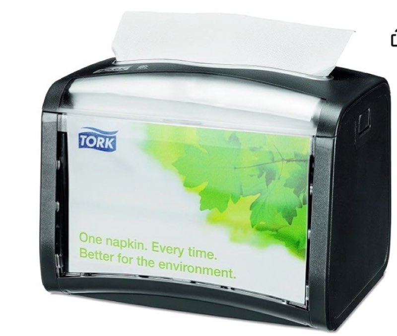 tork sca xpres snap signature napkin dispenser 623200, black