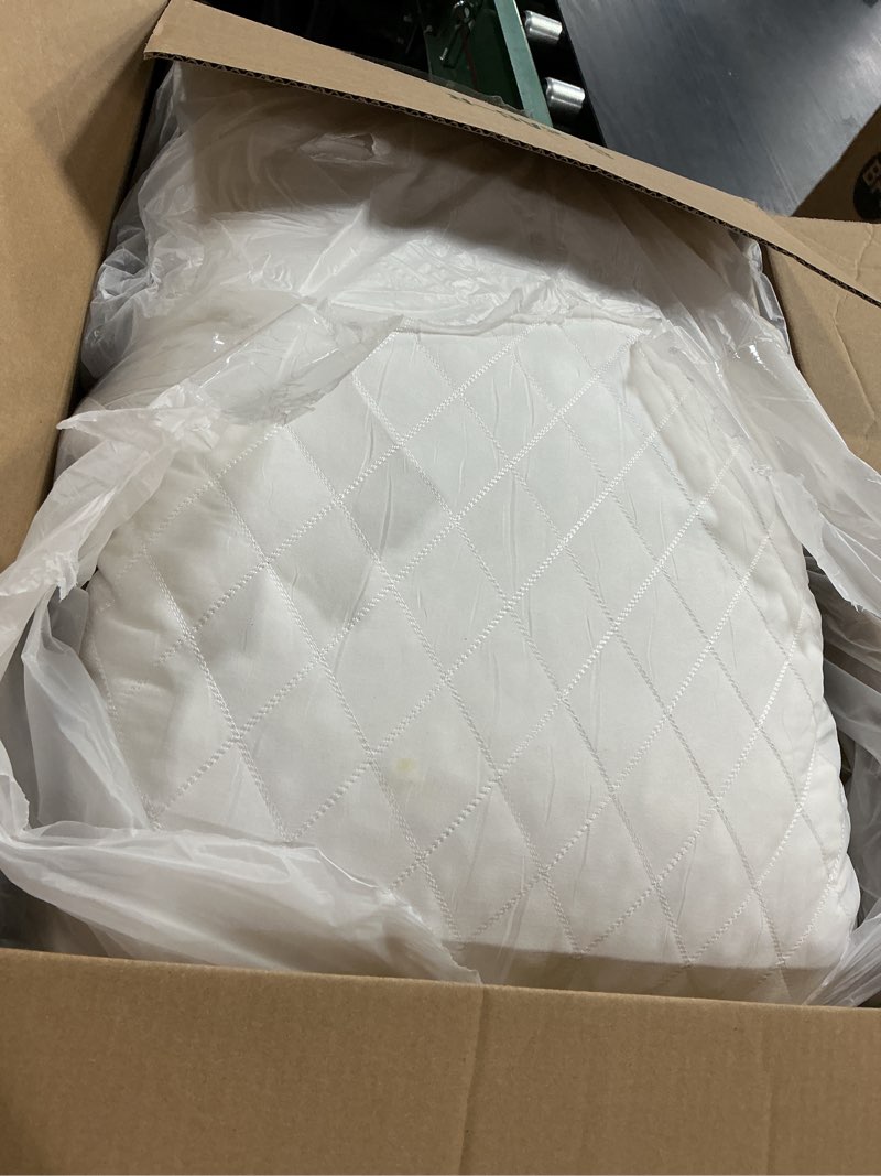 Condition photo showing As Is for body pillow shredded memory foam & cooling double case cover huggable pillows 20x54 inches (white, 3d loft quilted (20 * 54in)) white 20 x 54 in body pillow (3d loft quilted)