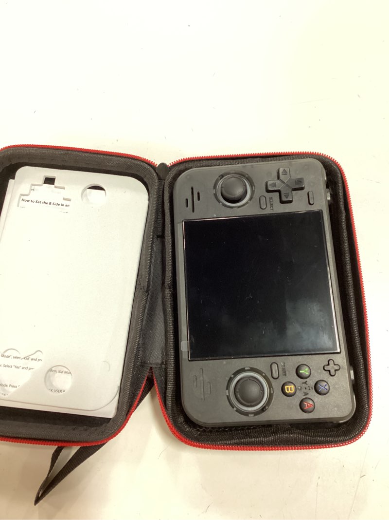 Condition photo showing Good Condition for rf40h handheld game console, 4.0" retro gaming console preloaded 20,000+ classic games, open source linux system, support wifi online play, portable pocket hand held video game (transparent black)