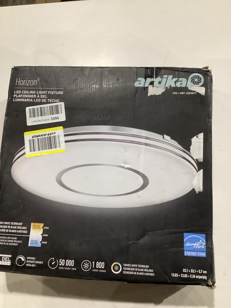 Condition photo showing Good Condition for new artika horizon led ceiling light fixture 1800 lumens 3 color preset dimmable
