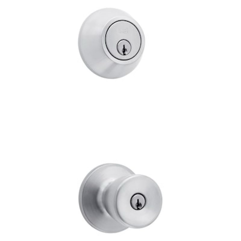 RELIABILT Gallo Stainless Steel Exterior Single-Cylinder Deadbolt and Keyed Entry Door Knob