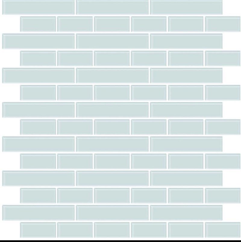 InHome Glass Peel & Stick Wallpaper Backsplash Sea Green: Vinyl Self-Adhesive Tile Paper, Washable, 4 Pieces