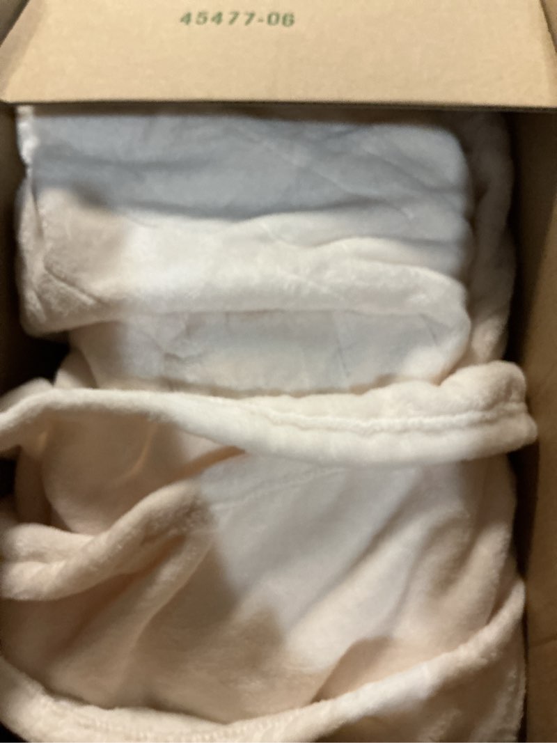 Condition photo showing As Is for Beautyrest Heated Electric Blanket for Cold Weather, Fast Heating Heated Blanket, Auto Shut Off, Virtually Zero EMF, Multi Heat Setting, UL Certified, Ivory Queen (90 inx84 in) Queen (90 in x 84 in) Ivory