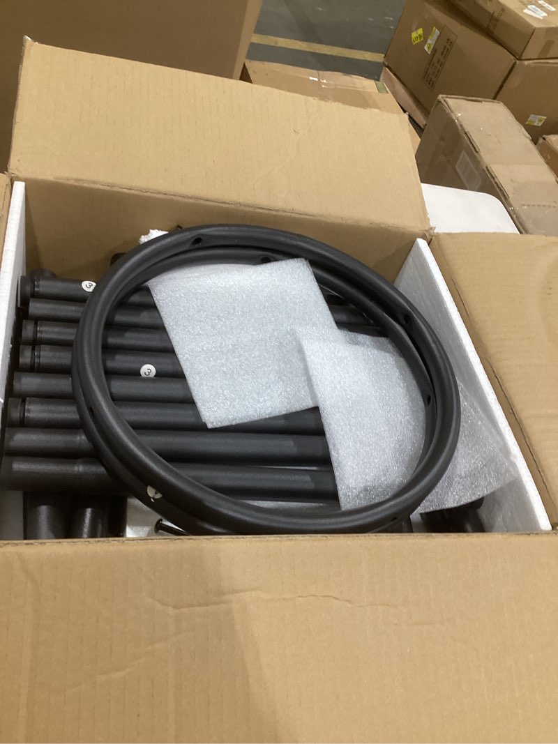 Condition photo showing Good Condition for HOOBRO Bar Stools, Set of 2 Bar Chairs, Kitchen Round Height Stools with Footrest, Breakfast Bar Stools, Sturdy Steel Frame, for Dining Room, Kitchen, Party, Easy Assembly, Rustic Brown BK03BY01N1 1 Black