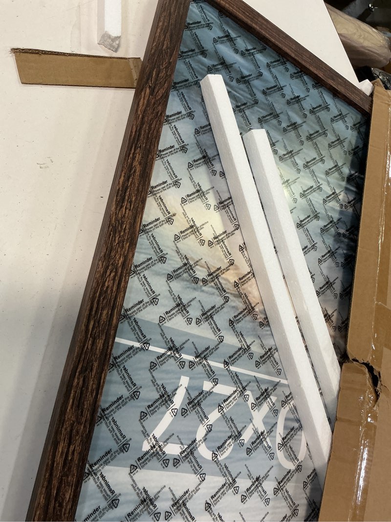 Condition photo showing Good Condition for 20x27 picture frame, classic brown 20 x 27 poster frame for horizontal or vertical wall mounting, 1 pack brown 20x27