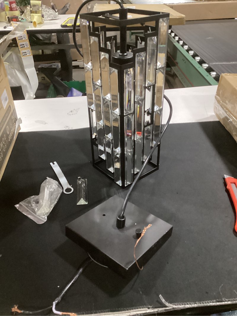 Condition photo showing As Is for (incomplete) black pendant lights kitchen island 1 pack, mini crystal chandeliers, modern pendant lights ceiling lighting fixtures for kitchen island, dinning room, bedroom
