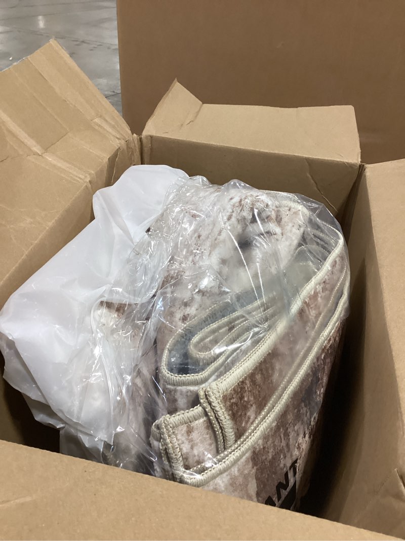 Condition photo showing Good Condition for Abstract Living Room Rug 5x7 - Modern Washable Soft Thin Area Rug for Living Room Bedroom Under Dining Table - Neutral Indoor Floor Rug Carpets for Home Office Playroom Nursery - Brown Brown 5' x 7' (Rectangular)