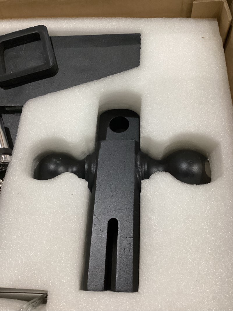 Condition photo showing Good Condition for adjustable trailer hitch ball mount - fits 2'' receiver, 6inch drop/rise drop hitch with 2'' & 2-5/16'' solid dual balls 25,000lbs capacity, tow-hitch for heavy duty truck with pins & locks 2" 6drop-dual ball trailer hitch(gen 3)