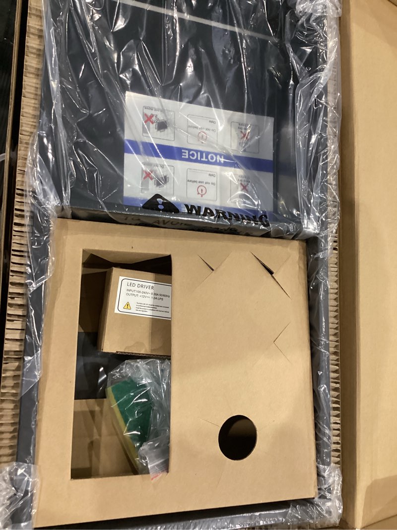 Condition photo showing New/Like New for shower niche, 24" x 12" niche for shower wall, bathroom niches with waterproof led lights, stainless steel recessed wall niches no tile needed & 2-tiers, matte black