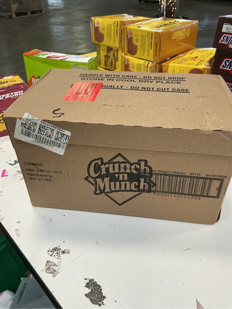Condition photo showing New/Like New for CRUNCH 'N MUNCH Buttery Toffee Popcorn with Peanuts, 3.5 oz. (Pack of 12) 3.5 Ounce (Pack of 12)