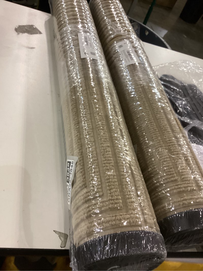 Condition photo showing New/Like New for Arotive Front Door Mat Indoor Outdoor Entrance, Heavy Duty Non-Slip Rubber Doormats, Low Profile, Easy Clean, Dirt Trapper Entryway Floor Mats for Outside, Garages and Patios, 47x32, Beige 47" x 32" Beige