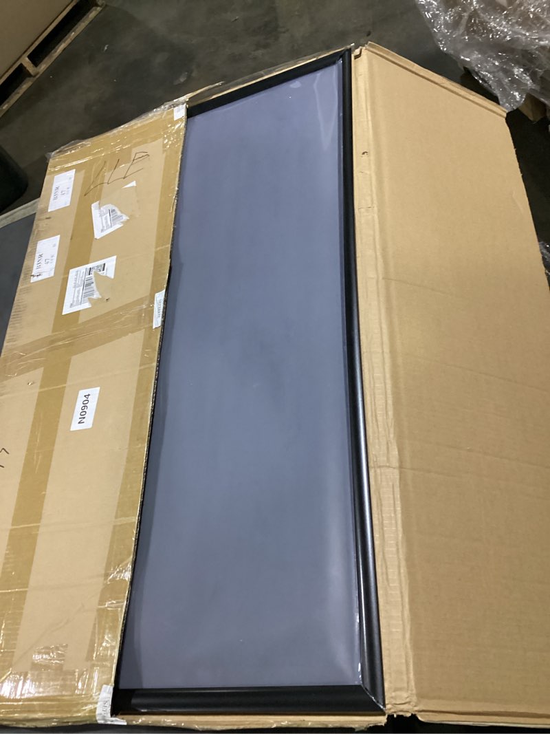 Condition photo showing As Is for aluminum snap poster frame, 30 x 24 inch, clear gloss finish overlay, wall mounting with screws and drywall anchors, j. j. keller & associates, inc. 30x24"