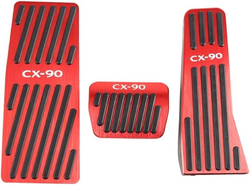 LEXLEY 3PCS Anti-Slip Aluminum Brake Gas Dead Pedal Pads,Auto No Drilling Accelerator Pedal Covers O