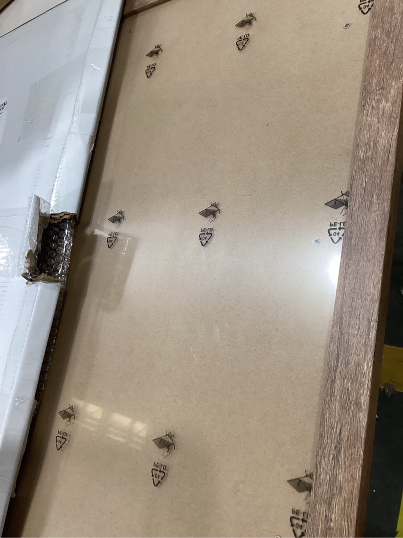 Condition photo showing As Is for Capcillin 20x20 Picture Frame, Rustic Brown Poster Frame, Composite Wood with Polished Plexiglass - Horizontal and Vertical Formats for Wall, Wall Gallery Photo Frames Rustic Brown 20x20